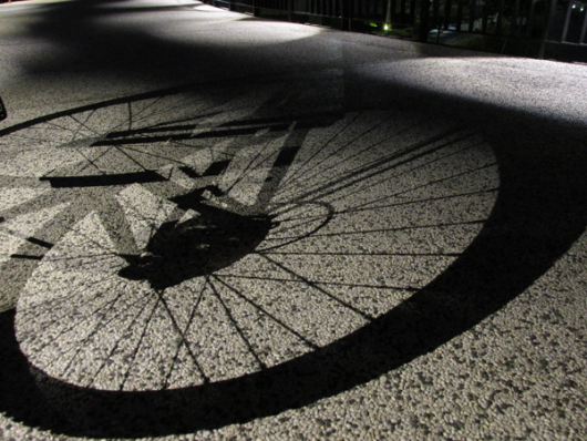 shadow of a bicycle